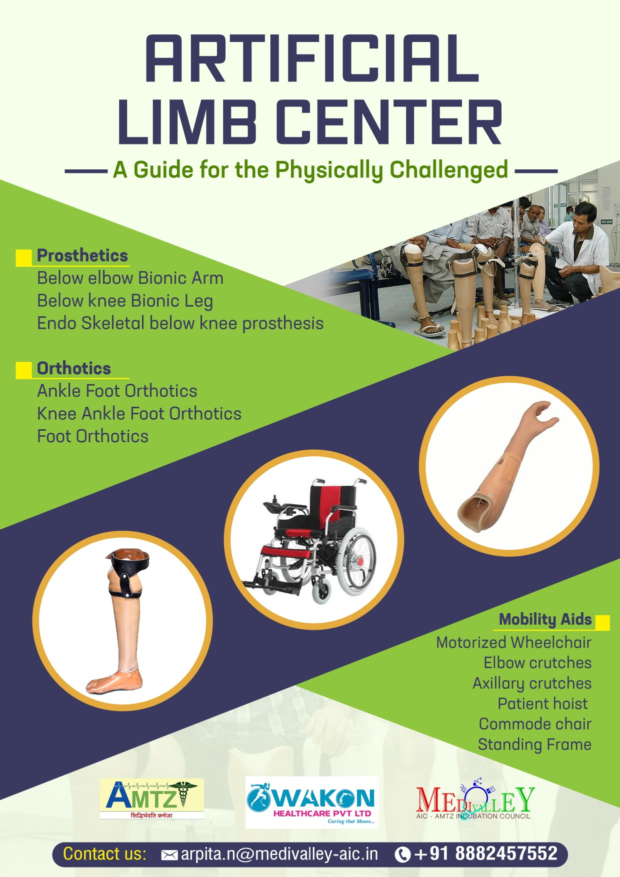 Artificial limb center for Prosthetics, Orthotics and Mobility Aids